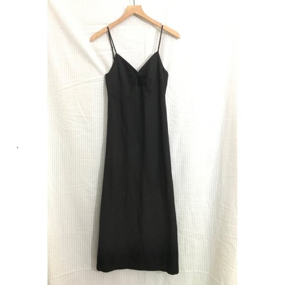 Madewell Twist Tie Cutout Dress Sample in Black - Size 6 - NWT - Picture 1 of 7